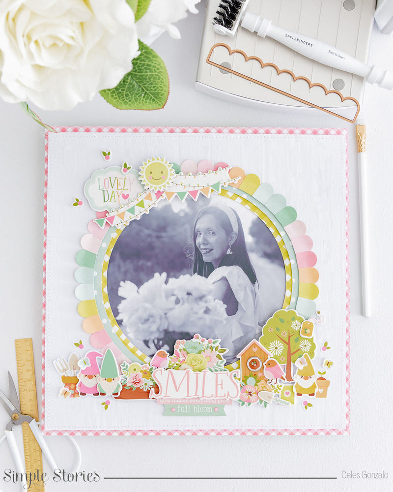 “A DAY TO SMILE” LAYOUT WITH TEA GARDEN COLLECTION