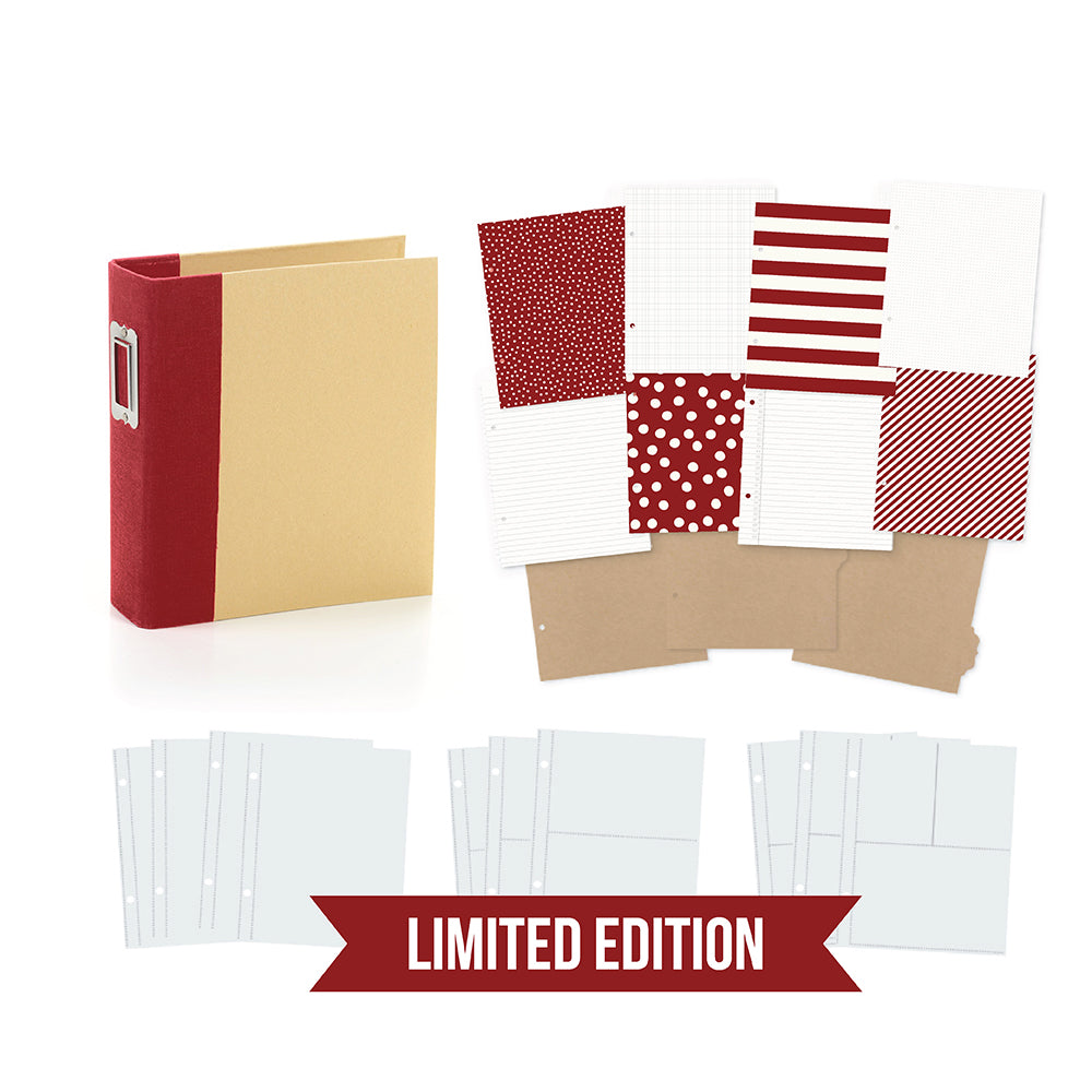 New! Limited Edition 6x8 SN@P! Binder - Cranberry