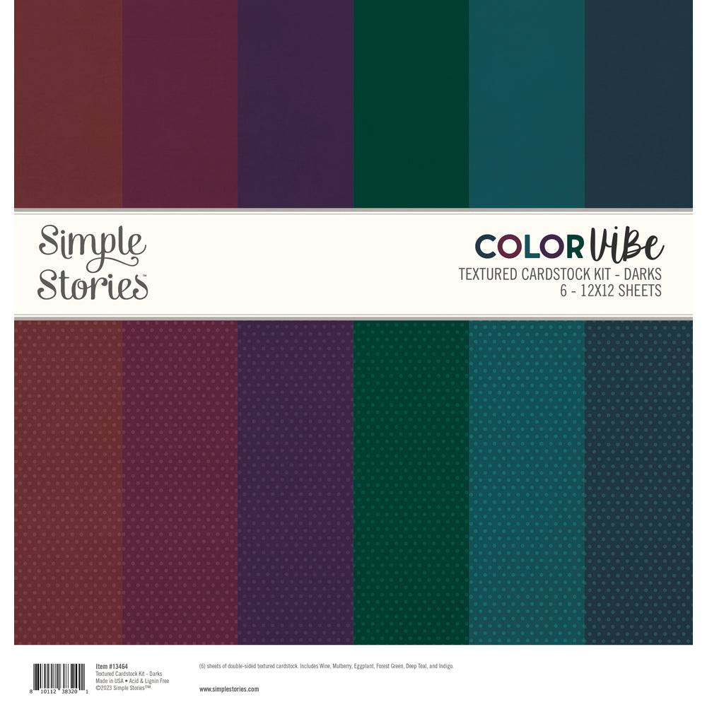 NEW! Color Vibe Textured Cardstock Kit - Darks