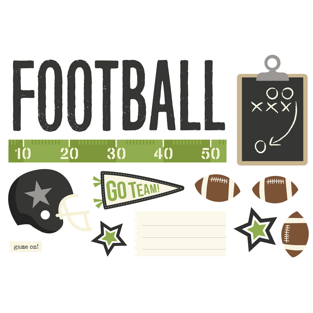 Football  Simple Pages Page Pieces - Unit of 6