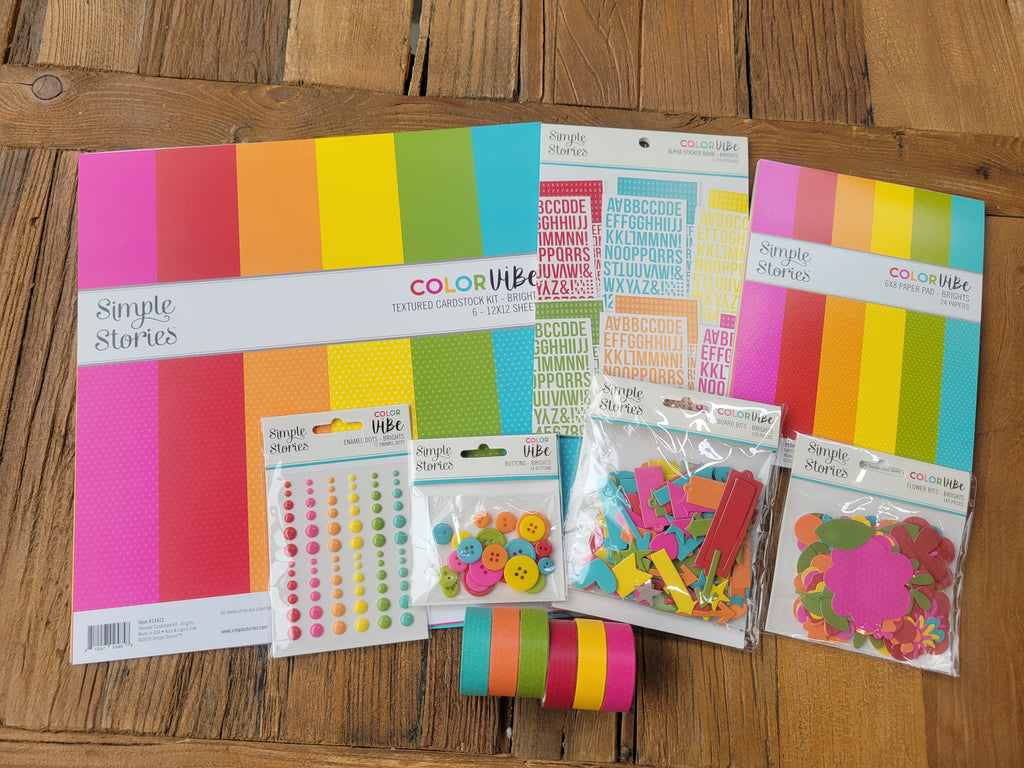 NEW! BRIGHTS Color Vibe Scrapbook Bundle