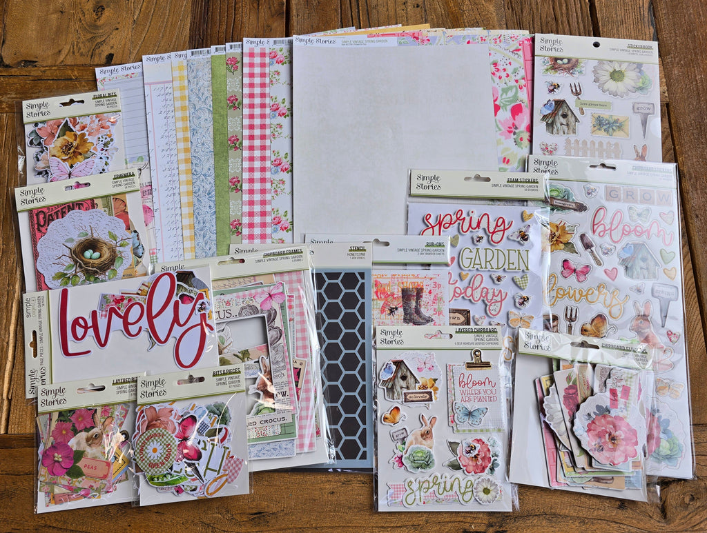 NEW! Simple Vintage Spring Garden Scrapbook Bundle