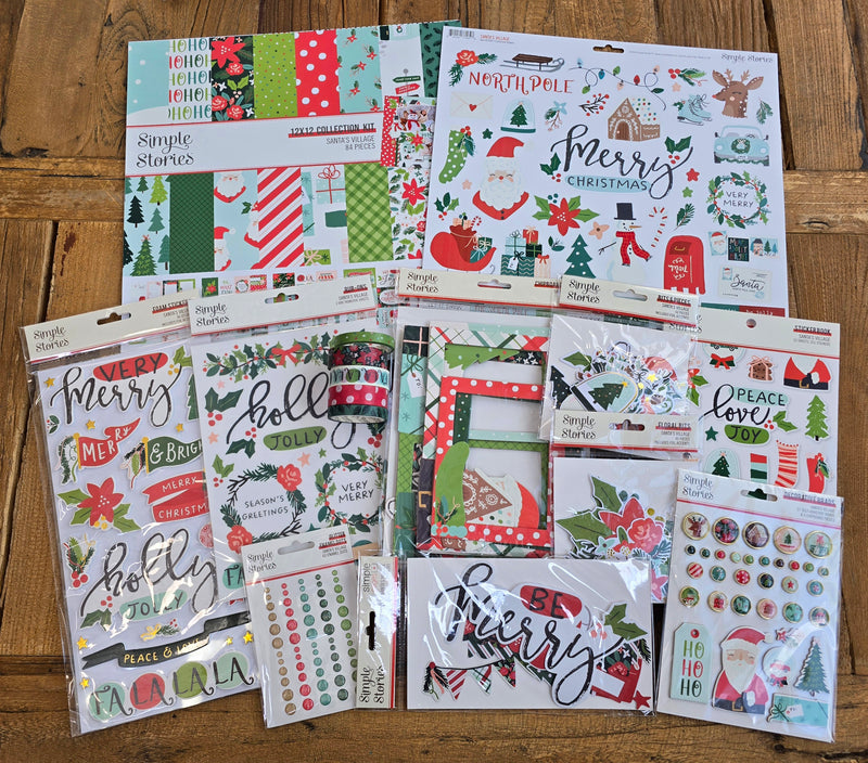 NEW! Santa's Village Scrapbook Bundle