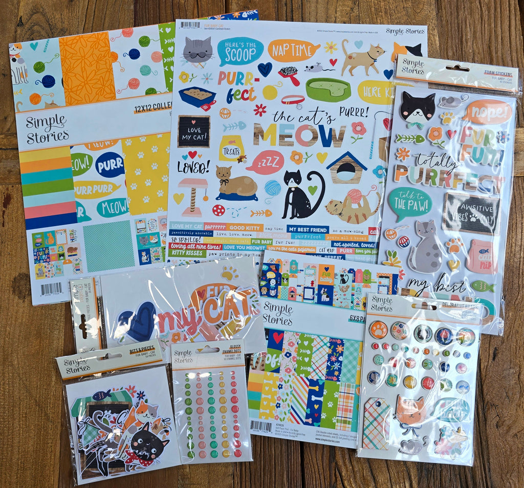 NEW! Fur Baby Cat Scrapbook Bundle