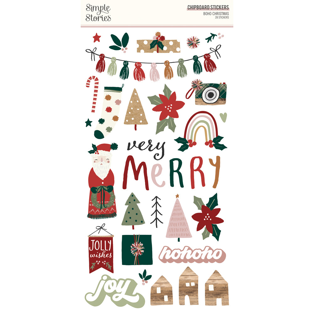 Boho Christmas - 6x12 Chipboard