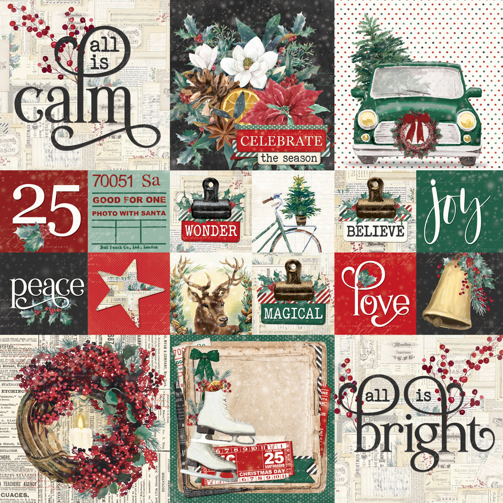 Simple Vintage 'Tis The Season -2x2/ 4x4 Elements