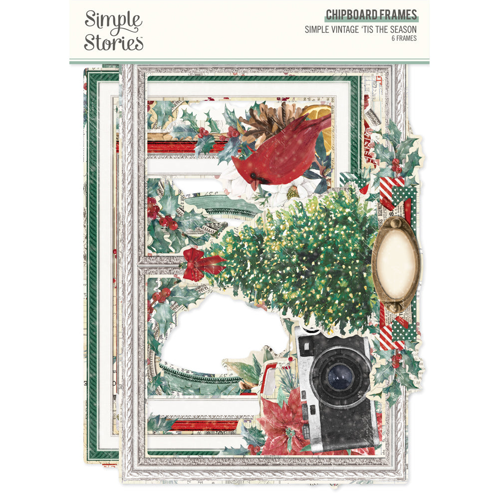 Simple Vintage 'Tis The Season - Chipboard Frames