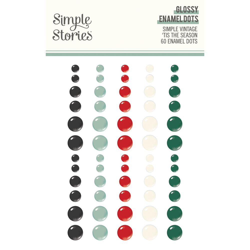 Simple Vintage 'Tis The Season - Glossy Enamel Dots