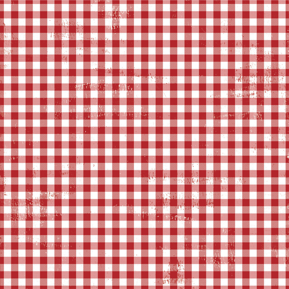 Simple Vintage Dear Santa  - Candy Cane Gingham