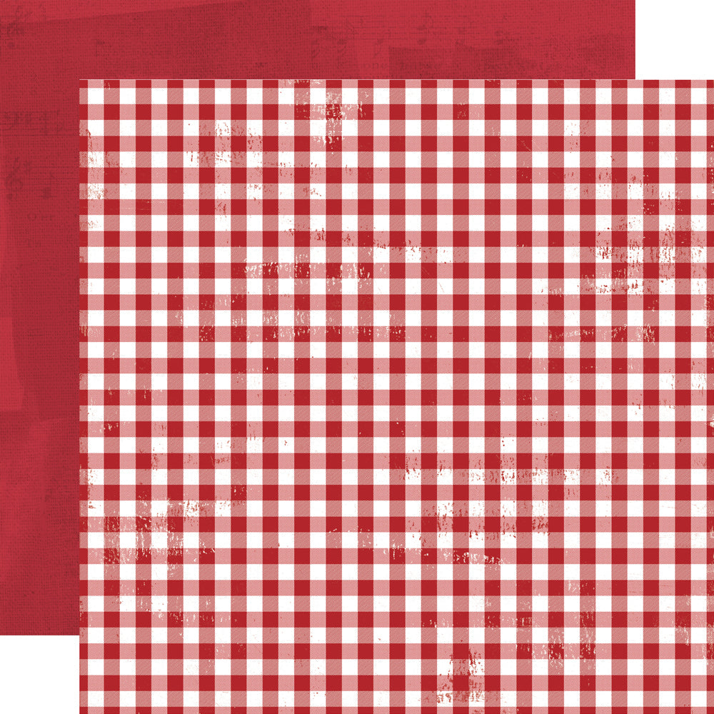 Simple Vintage Dear Santa  - Candy Cane Gingham