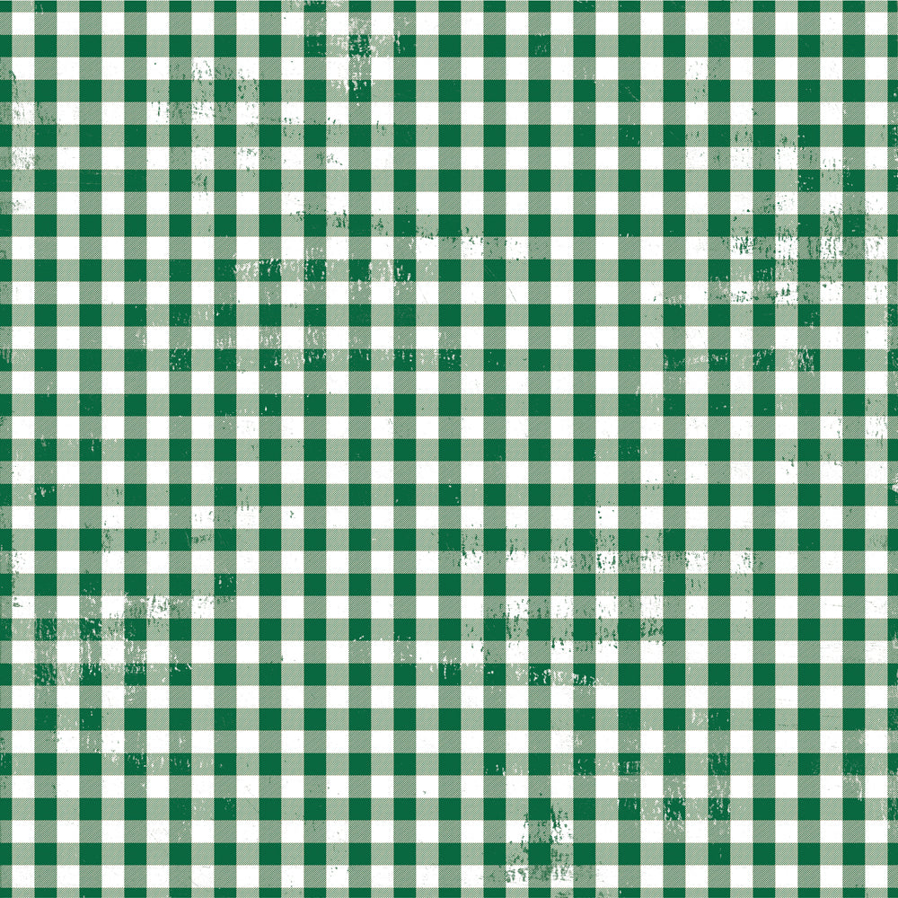 Simple Vintage Dear Santa - Evergreen Gingham