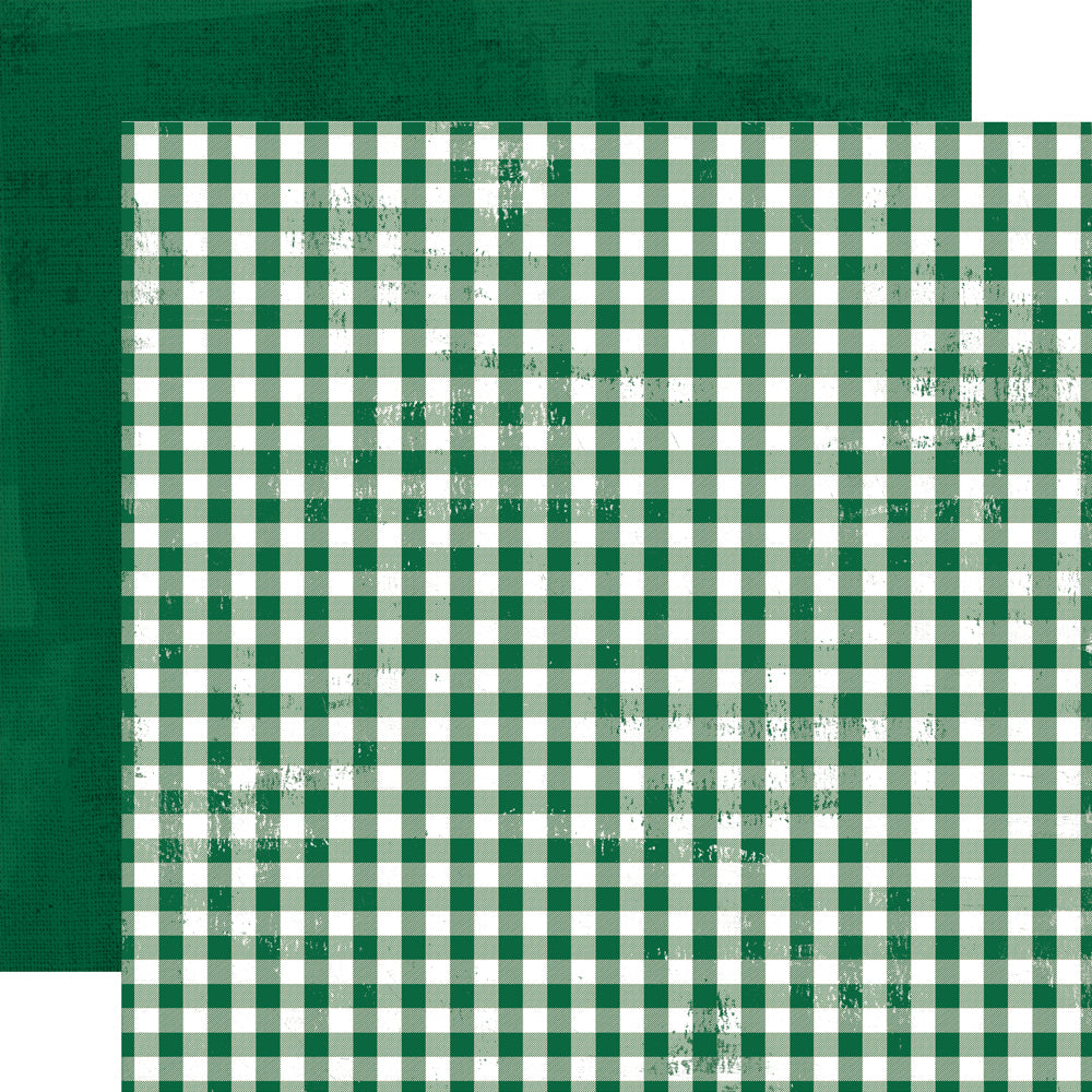 Simple Vintage Dear Santa - Evergreen Gingham