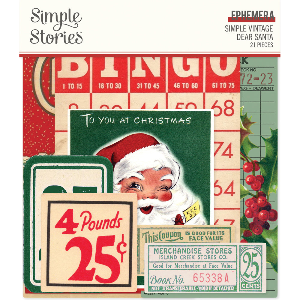 Simple Vintage Dear Santa - Ephemera