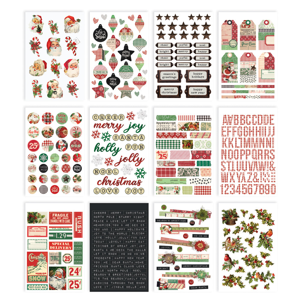 Simple Vintage Dear Santa - Sticker Book