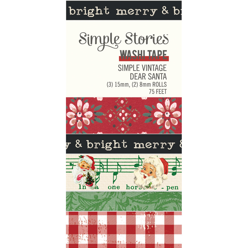 Simple Vintage Dear Santa - Washi Tape