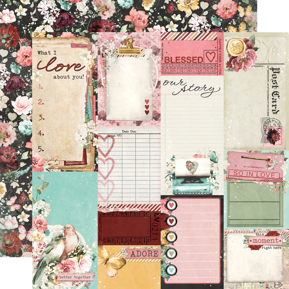 Simple Vintage Love Story - Journal Elements