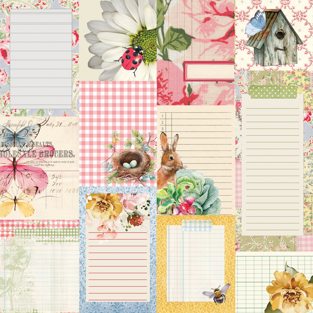 Simple Vintage Spring Garden - Journal Elements