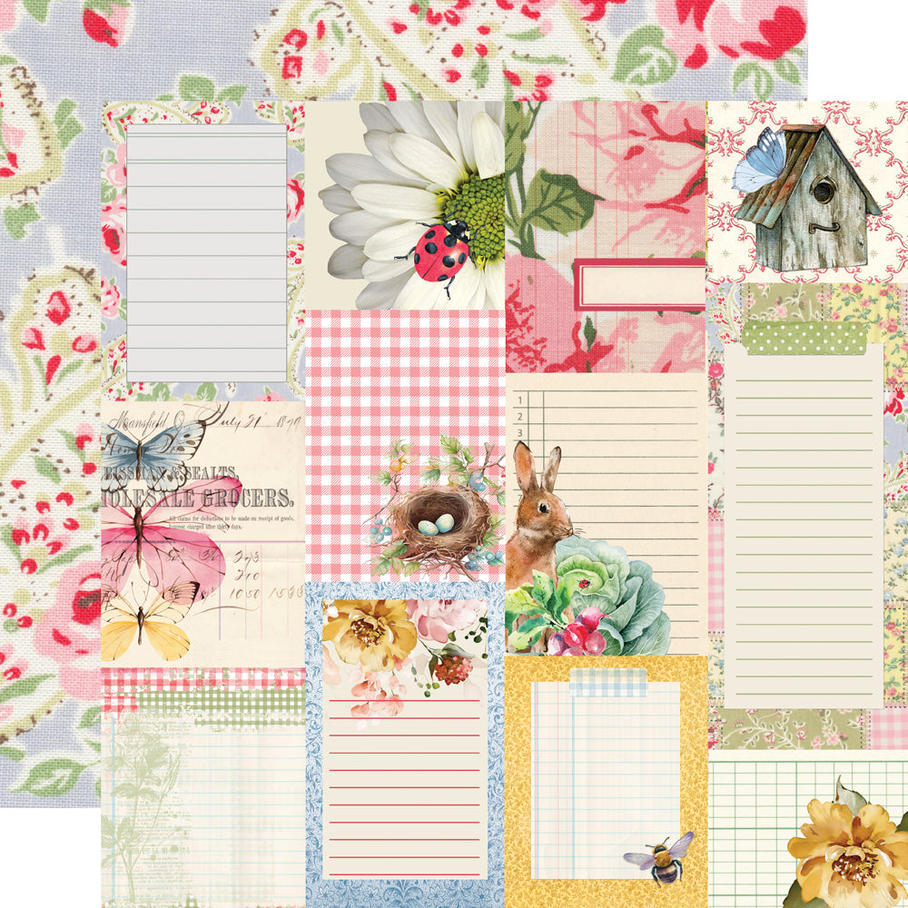 Simple Vintage Spring Garden - Journal Elements