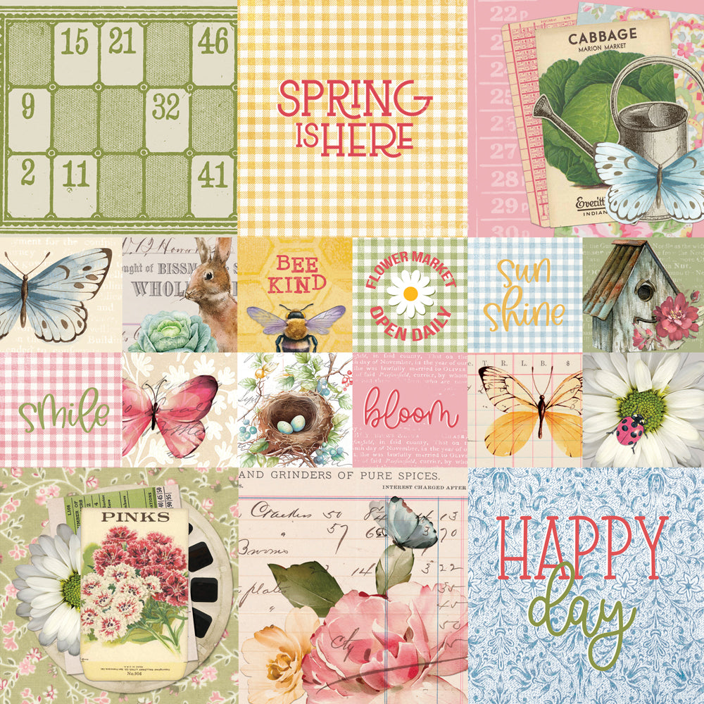 Simple Vintage Spring Garden  - 2x2/4x4 Elements