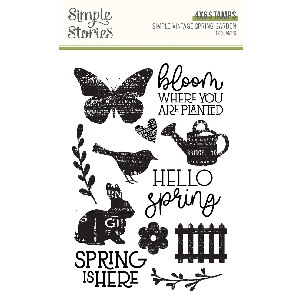 Simple Vintage Spring Garden   - Stamps