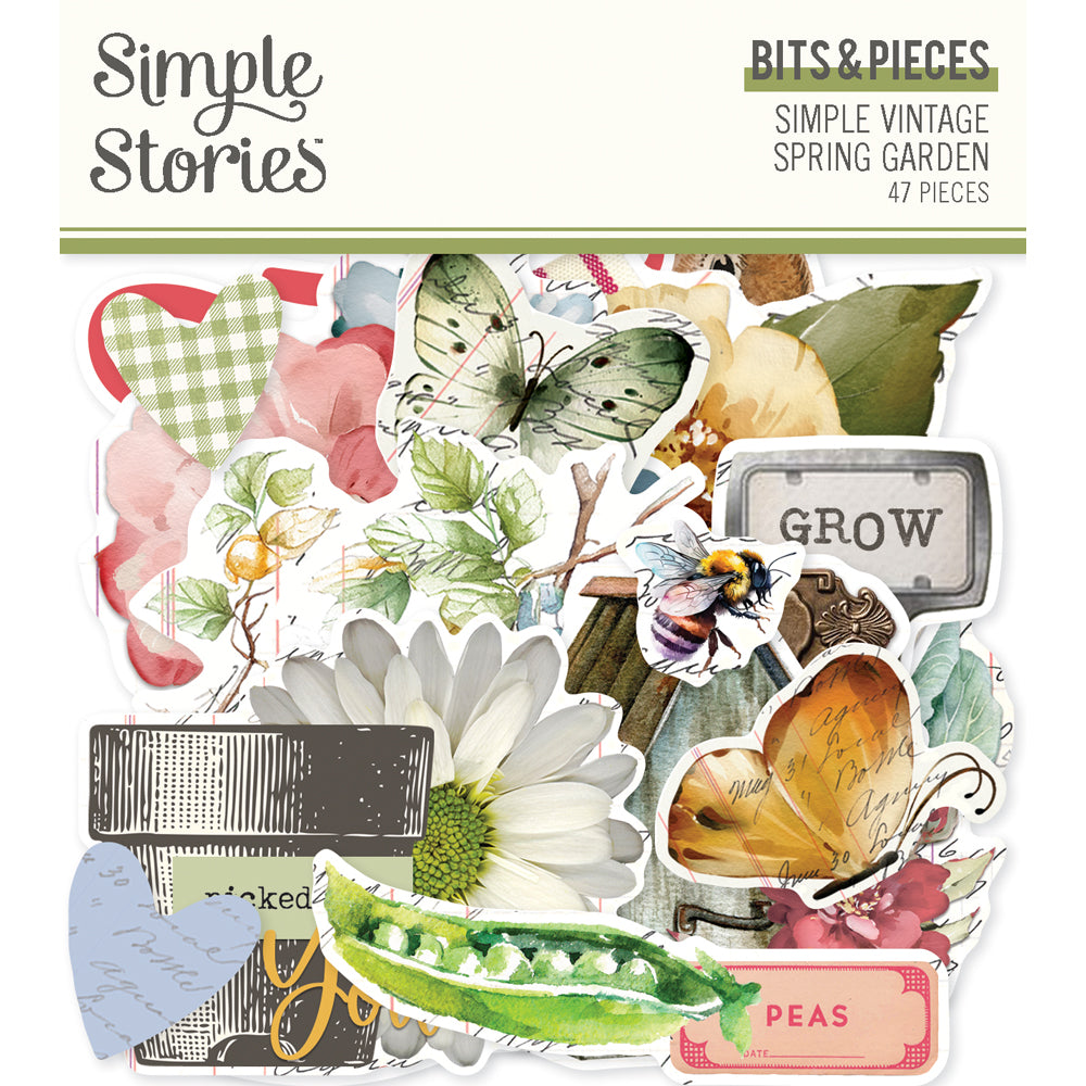 Simple Vintage Spring Garden  - Bits & Pieces