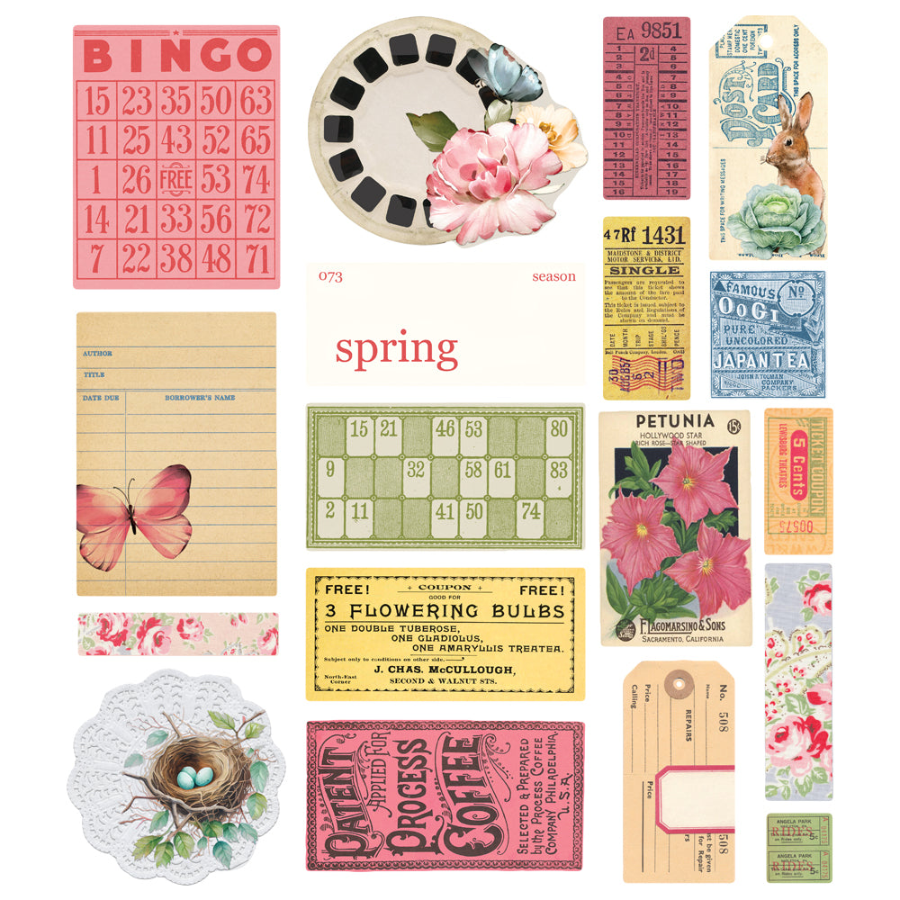 Simple Vintage Spring Garden  - Ephemera