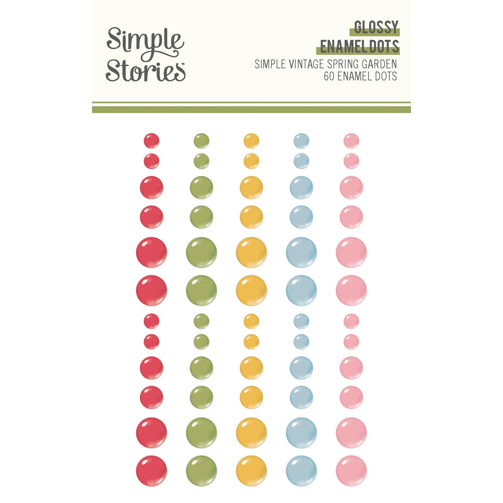 Simple Vintage Spring Garden  - Glossy Enamel Dots