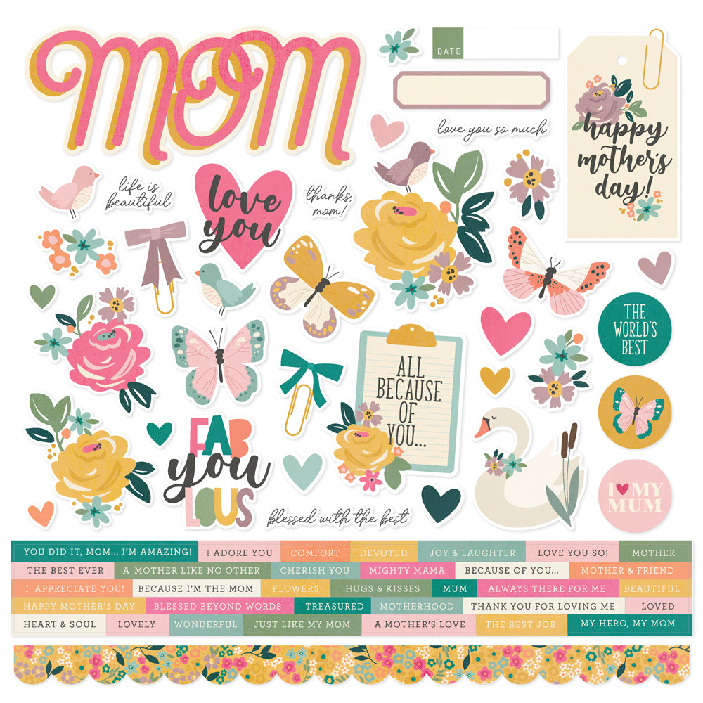 Mother's Day  - Cardstock Stickers