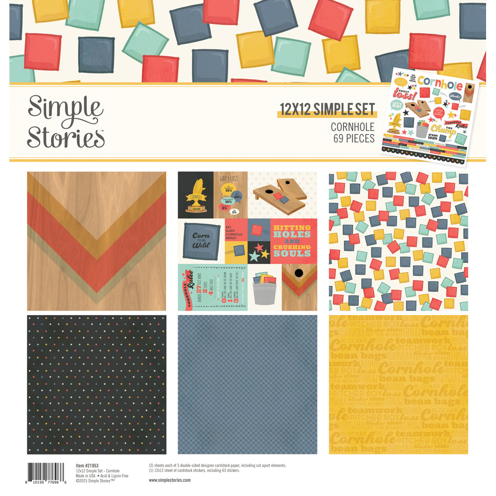NEW! Sports Simple Set + Page Piece Sale - CORNHOLE
