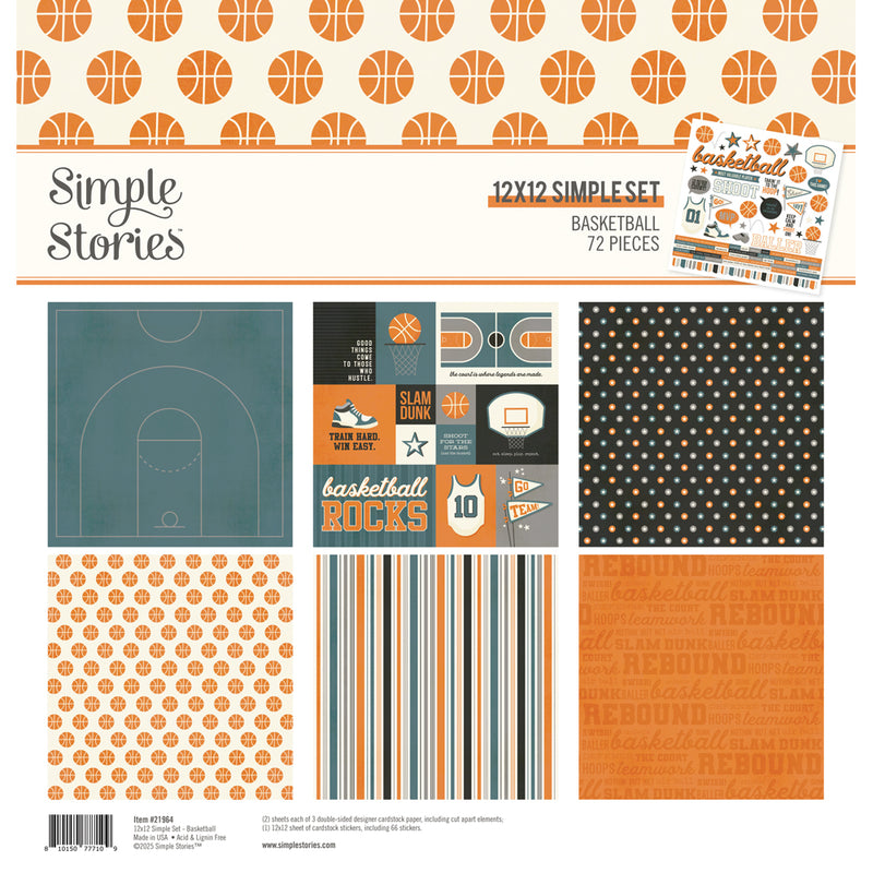 NEW! Sports Simple Set + Page Piece Sale - BASKETBALL