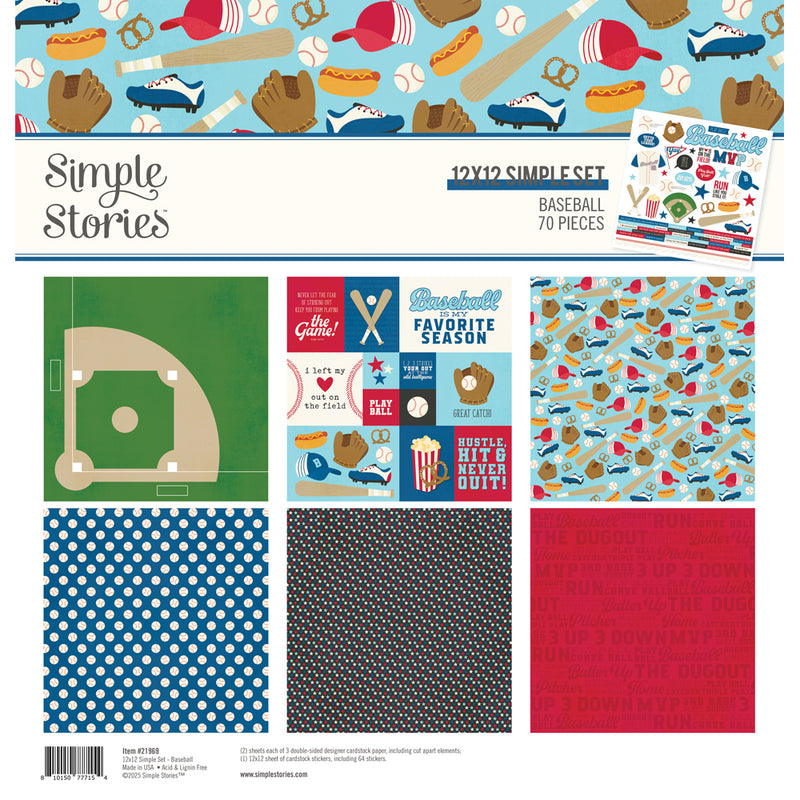 NEW! Sports Simple Set + Page Piece Sale - BASEBALL