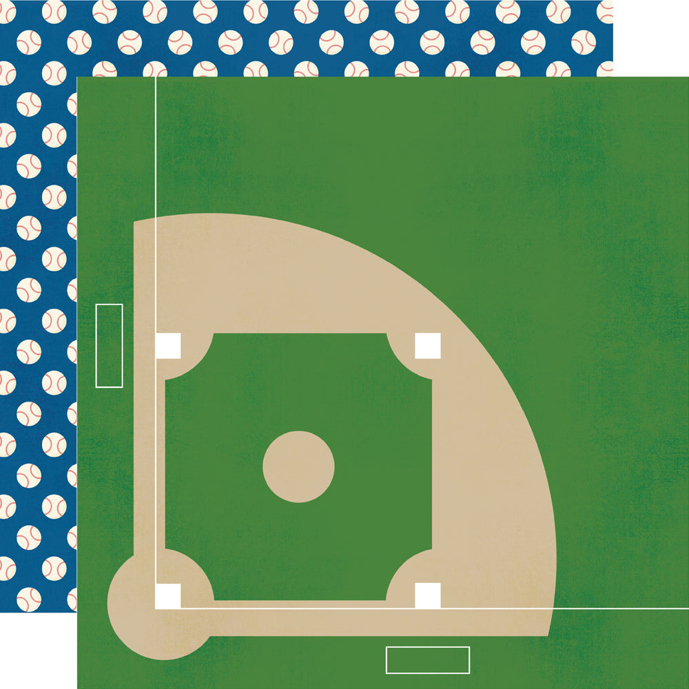 Baseball Play Ball - 12X12 Designer Cardstock - 25 pack