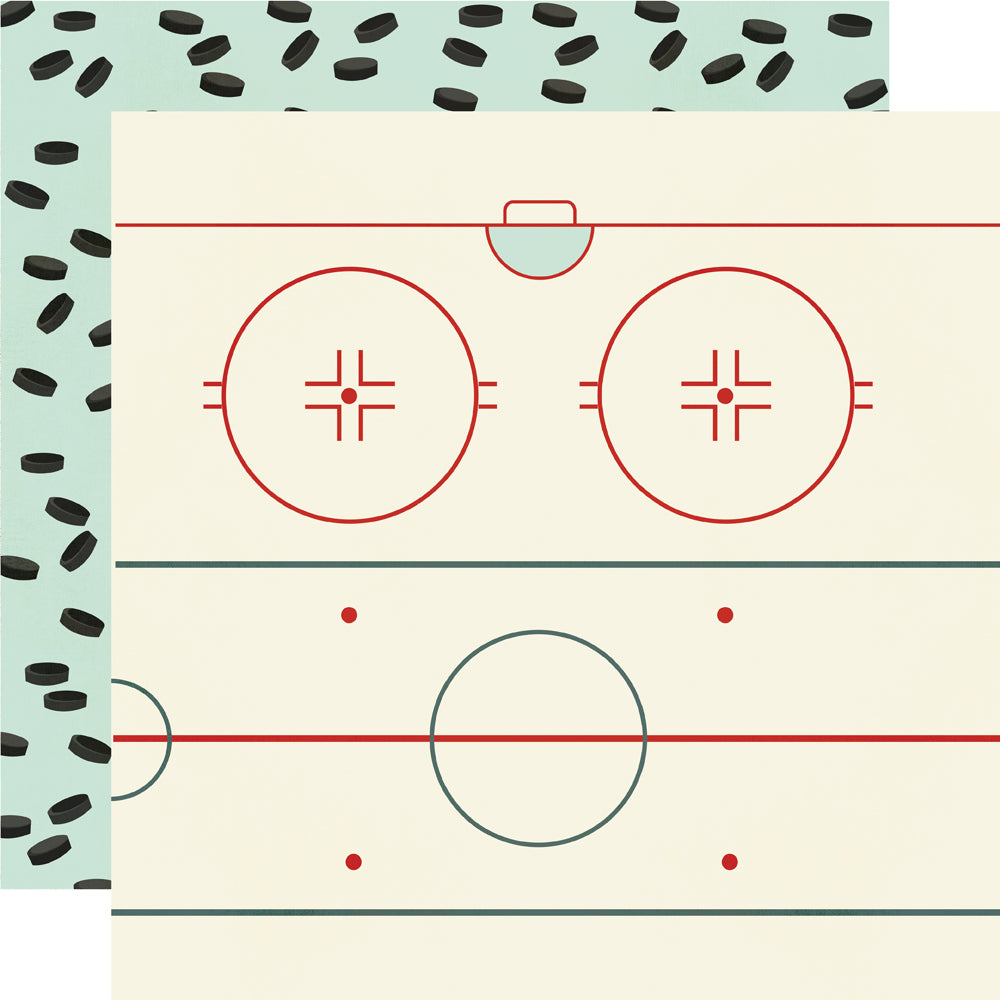 Hockey Face Off  - 12X12 Designer Cardstock - 25 pack