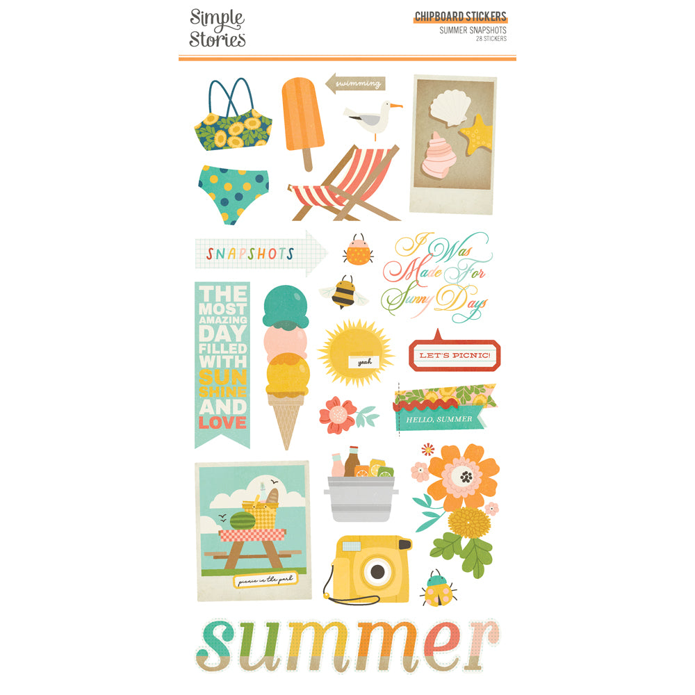 Summer Snapshots - 6x12 Chipboard