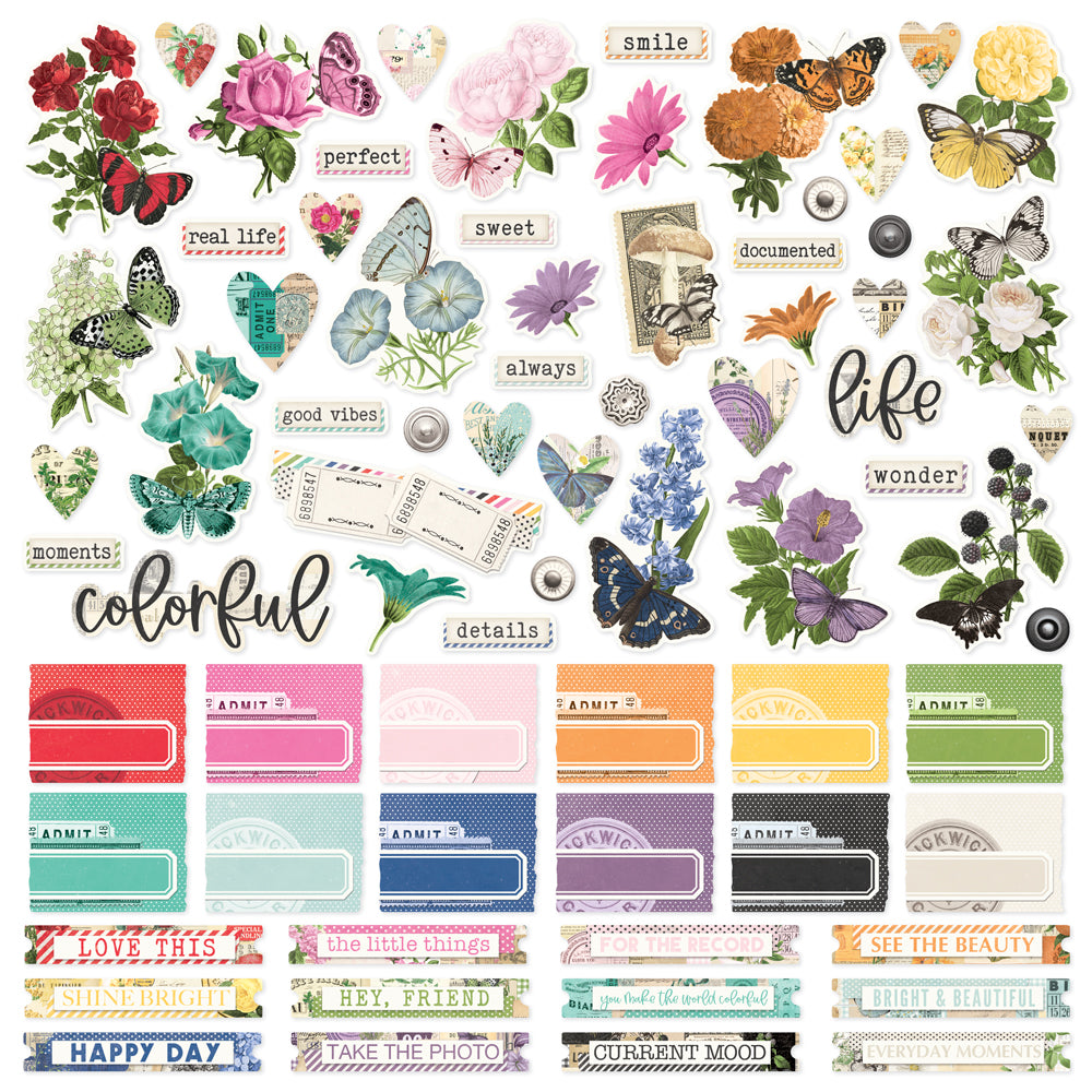 Simple Vintage Essentials Color Palette - Cardstock Stickers