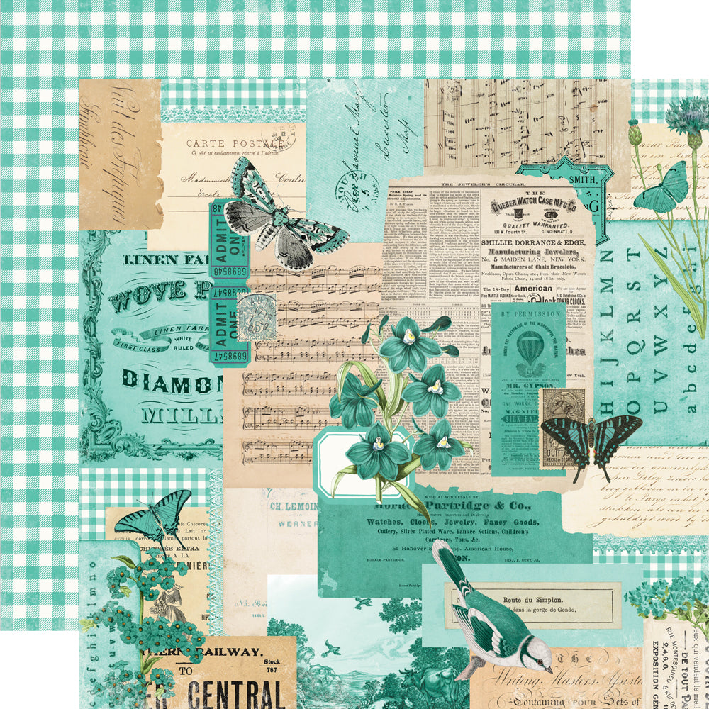 Simple Vintage Essentials Color Palette - Teal Collage