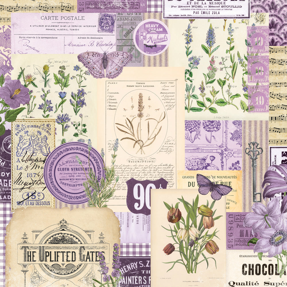 Simple Vintage Essentials Color Palette - Purple Collage