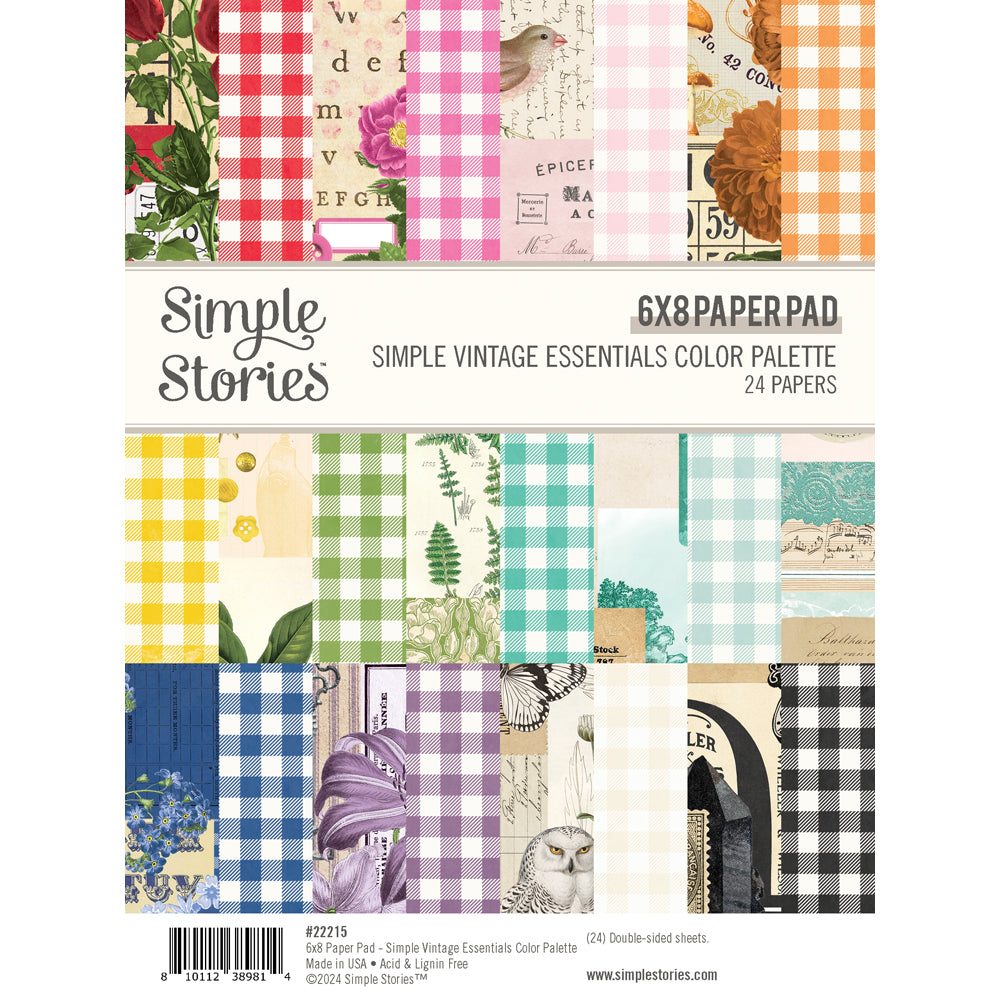 Simple Vintage Essentials Color Palette  - 6x8 Pad