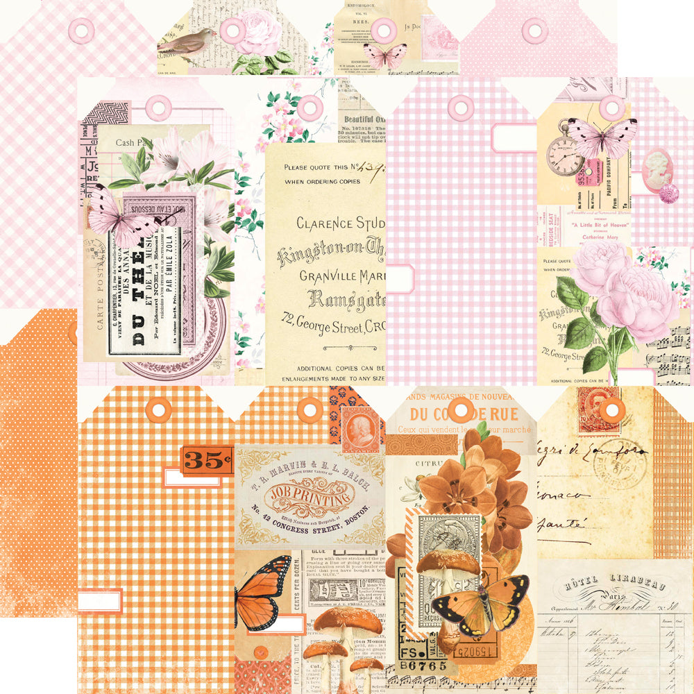 Simple Vintage Essentials Color Palette - Blush & Orange Tags