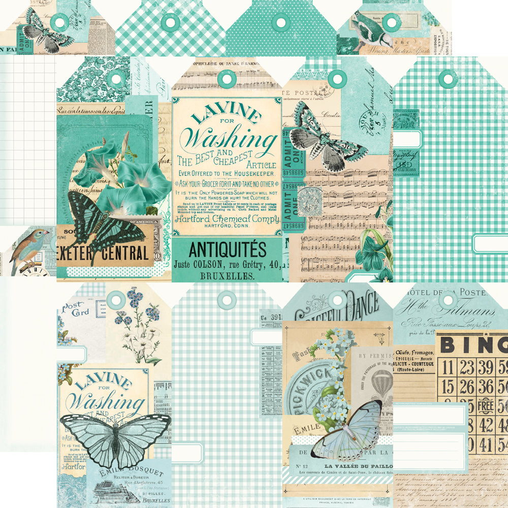 Simple Vintage Essentials Color Palette - Teal & Mint Tags