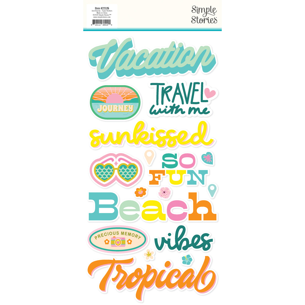 Just Beachy  - Foam Stickers