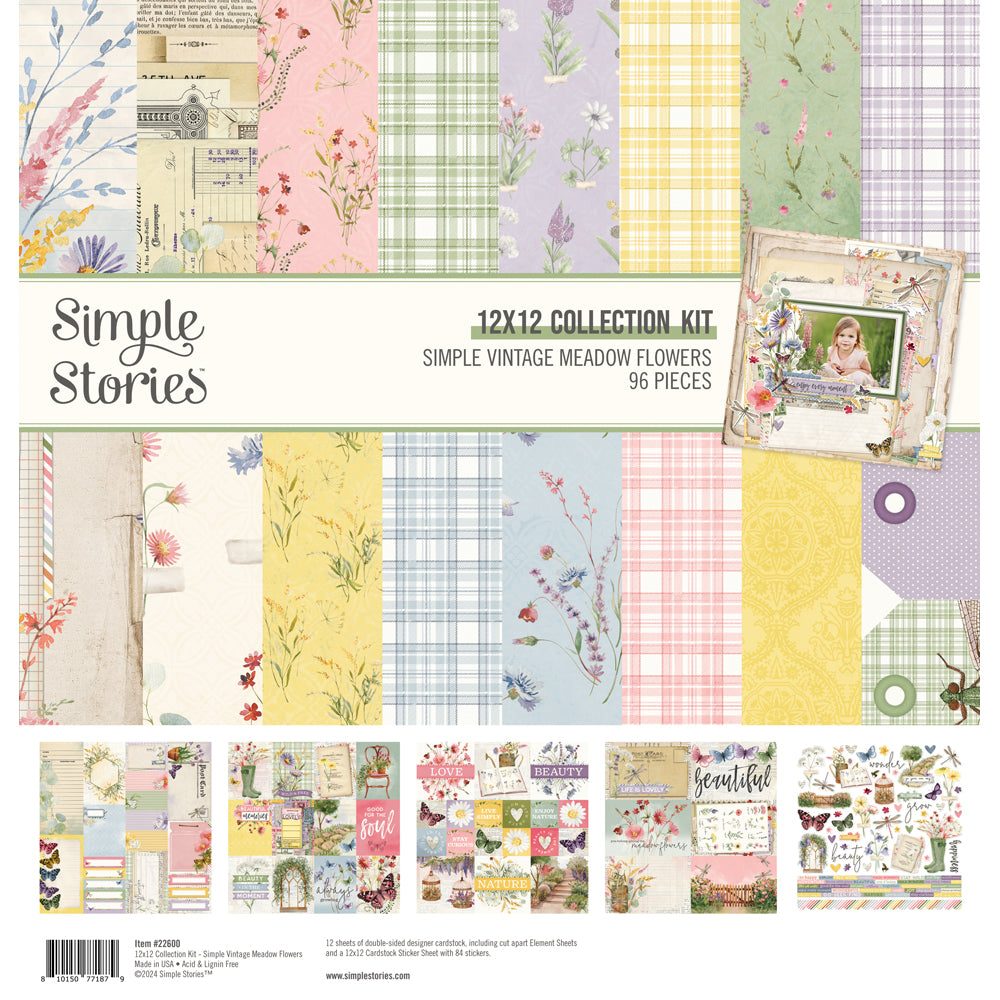 Simple Vintage Meadow Flowers - Collection Kit