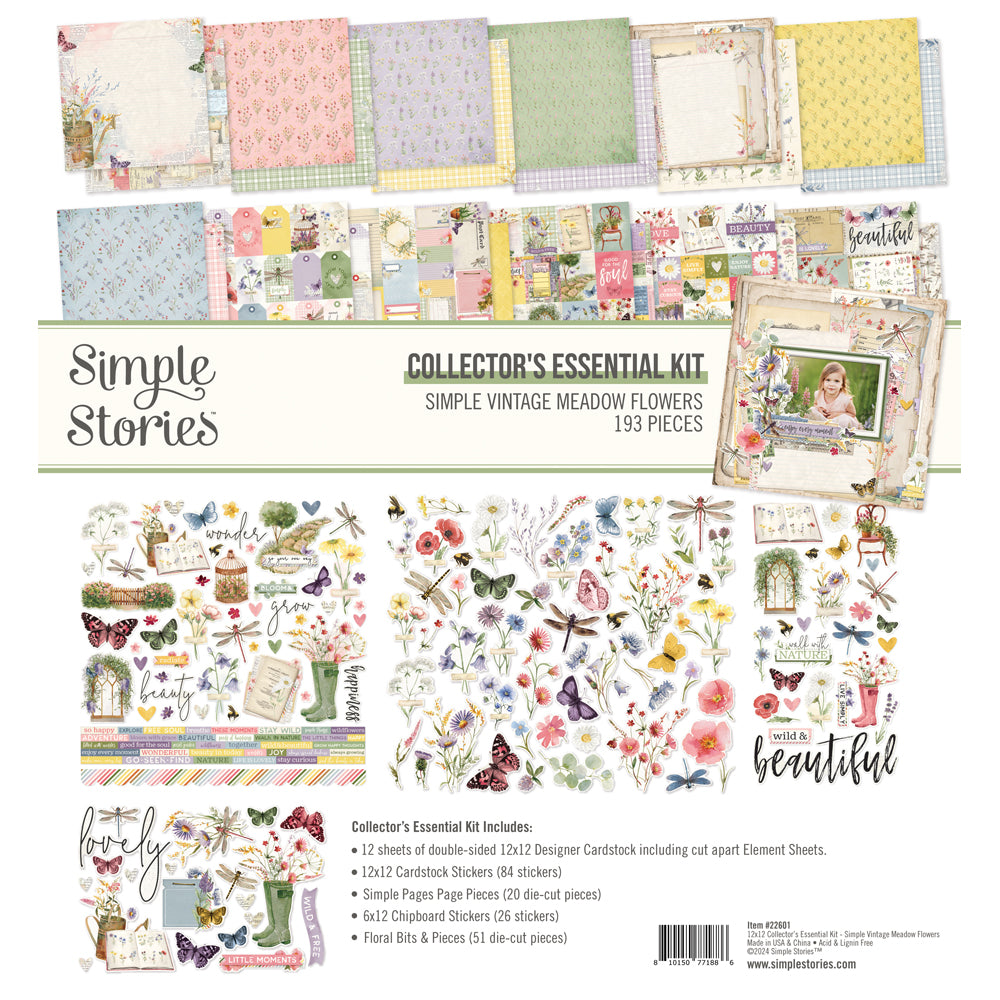 Simple Vintage Meadow Flowers  - Collectors Essentials Kit