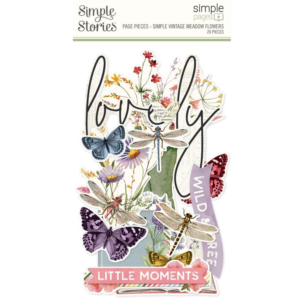 New! Simple Pages Page Pieces - SV Meadow Flowers