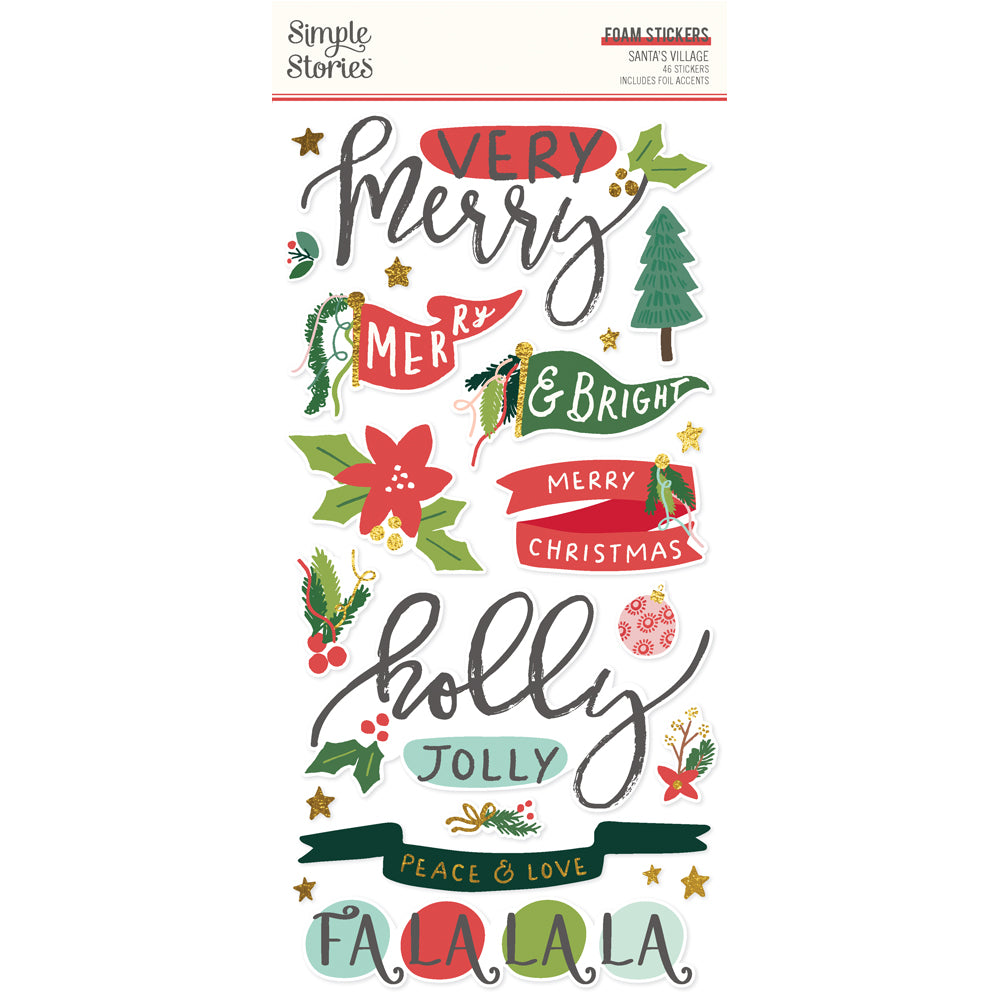 Santa's Village - Foam Stickers