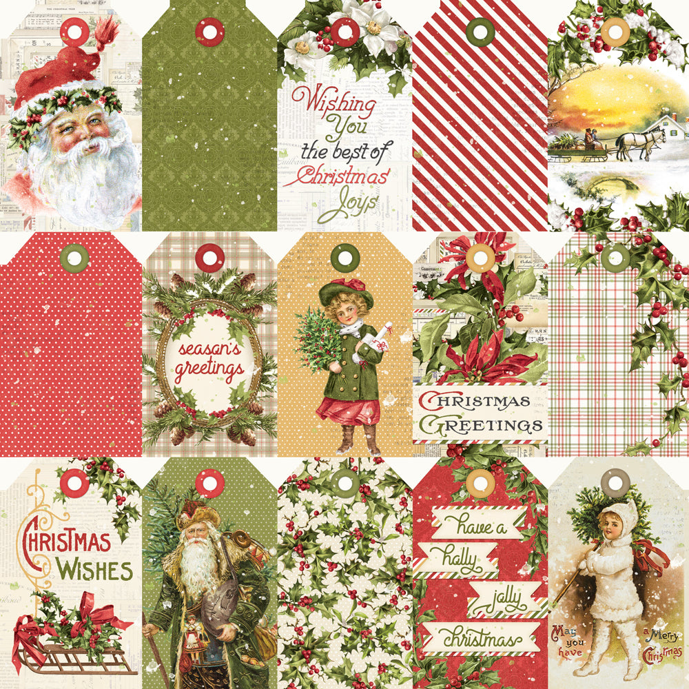 Simple Vintage Yuletide - Tag Elements