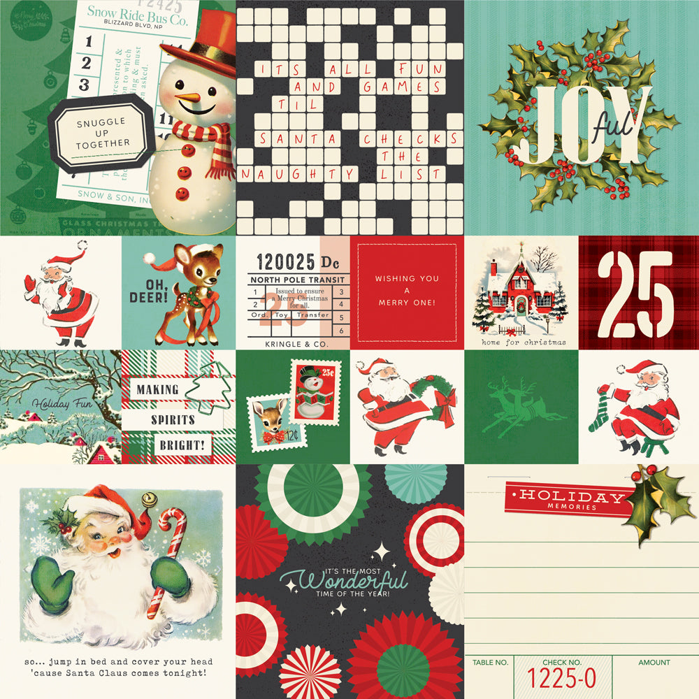 Simple Vintage Holly Jolly - 2x2/4x4 Elements