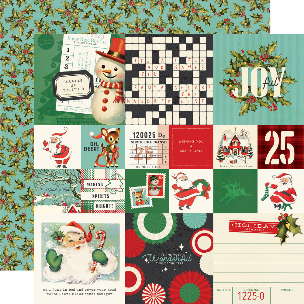 Simple Vintage Holly Jolly - 2x2/4x4 Elements