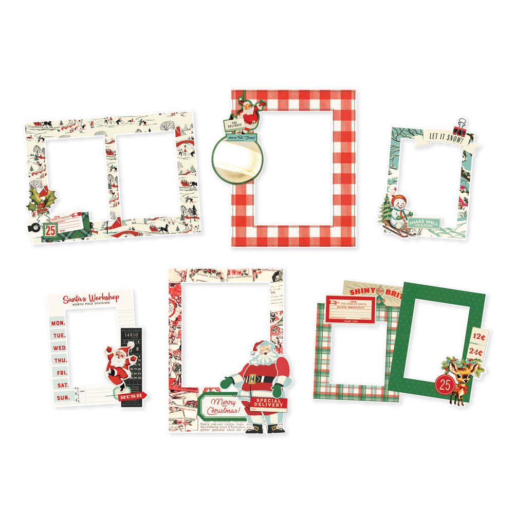 Simple Vintage Holly Jolly - Chipboard Frames