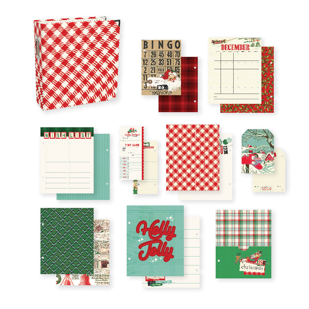 Simple Vintage Holly Jolly - 6x8 SN@P! Holiday Binder